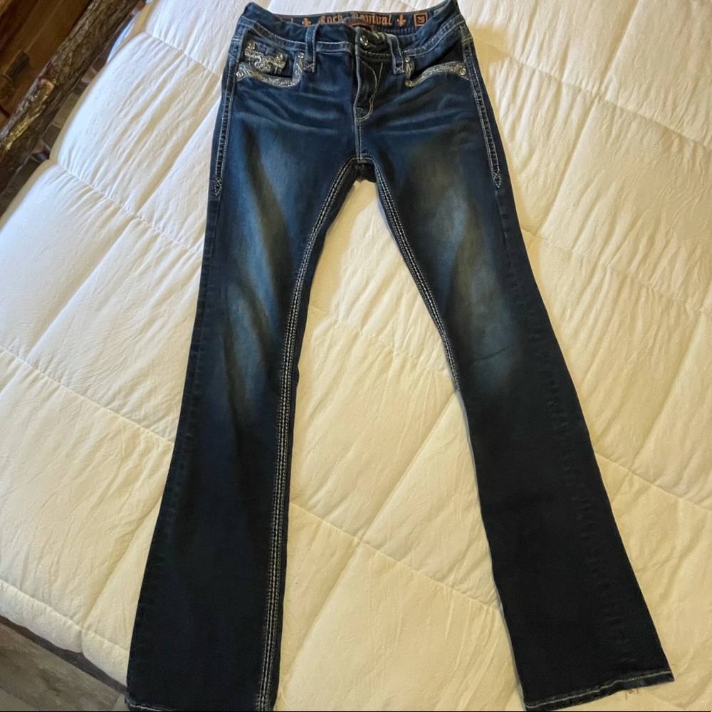 Rock revival mid-rise boot cut jeans